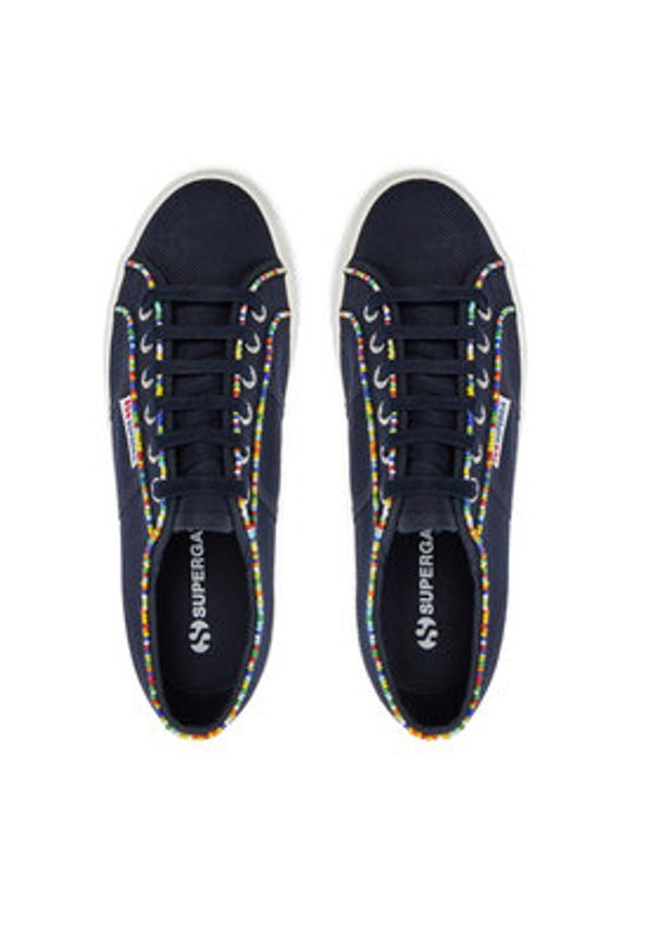 Superga Tenisówki Multicolor Beads 2740 S4131FW Granatowy. Kolor: niebieski. Materiał: materiał