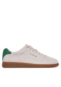Calvin Klein Sneakersy Low Cupsole Laceup Su HM0HM01946 Beżowy. Kolor: beżowy. Materiał: zamsz, skóra