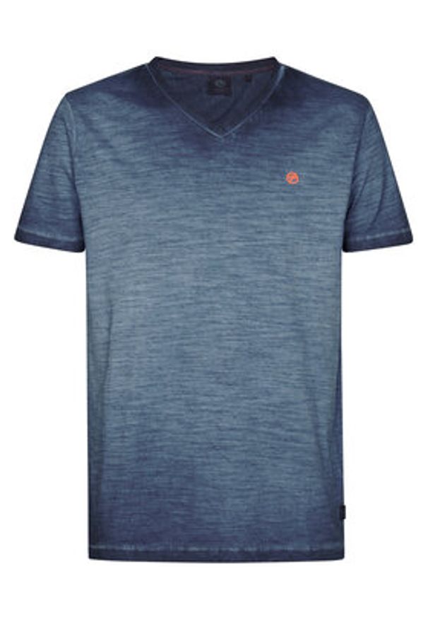 Petrol Industries T-Shirt M-1050-TSV662 Granatowy Regular Fit. Kolor: niebieski. Materiał: bawełna