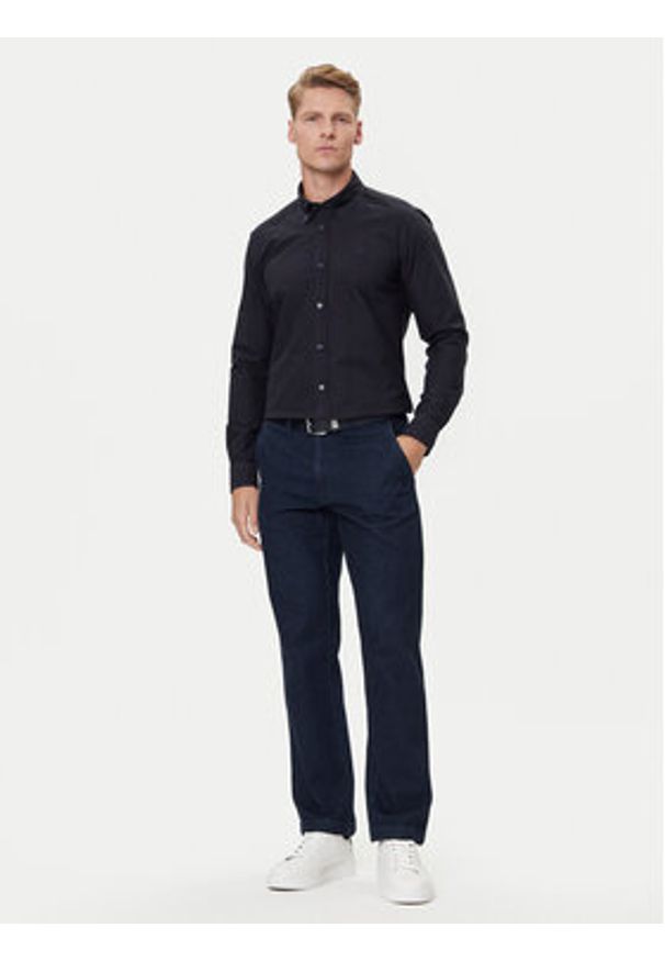 BOSS Koszula H-Roan 50544917 Granatowy Slim Fit. Kolor: niebieski. Materiał: bawełna