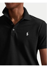 Polo Ralph Lauren Polo 710941439040 Czarny Custom Slim Fit. Typ kołnierza: polo. Kolor: czarny. Materiał: bawełna #4