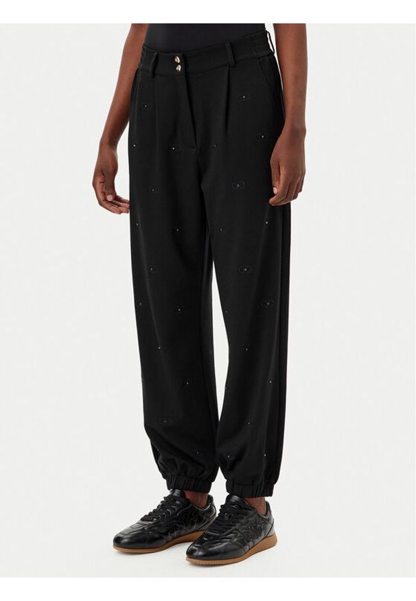 Liu Jo Sport Spodnie dresowe TA5193 J5942 Czarny Relaxed Fit. Kolor: czarny. Materiał: bawełna