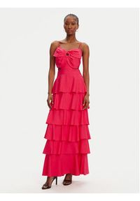 ACCESS FASHION Sukienka wieczorowa 53-3365-139 Różowy Slim Fit. Kolor: różowy. Materiał: wiskoza. Styl: wizytowy #5