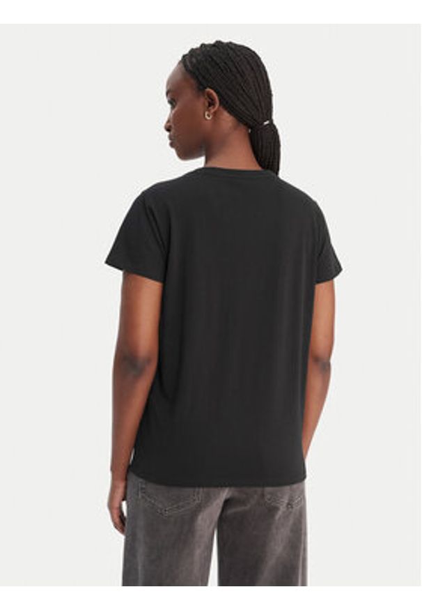 Liu Jo Sport T-Shirt TA6056 JS923 Czarny Regular Fit. Kolor: czarny. Materiał: bawełna. Styl: sportowy