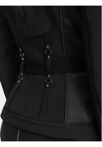 Elisabetta Franchi Marynarka GI-233-62E2-V840 Czarny Slim Fit. Kolor: czarny. Materiał: syntetyk #5
