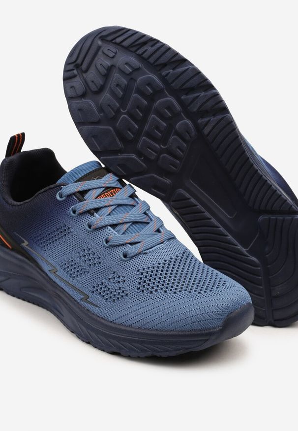Born2be - Niebieskie Buty Sportowe Sneakersy z Perforacją Ziraline. Okazja: na co dzień. Kolor: niebieski. Szerokość cholewki: normalna
