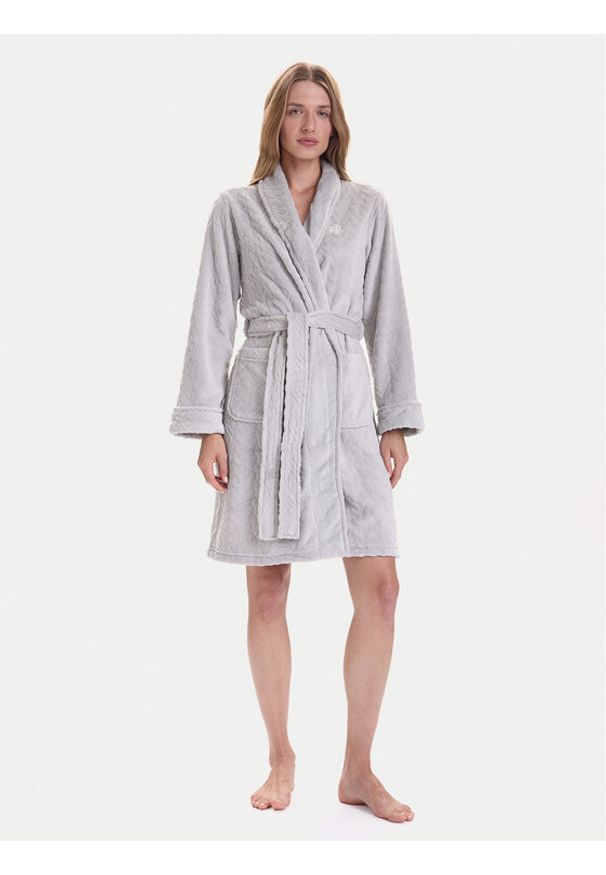 Lauren Ralph Lauren - LAUREN RALPH LAUREN Szlafrok ILN42455F Szary. Kolor: szary. Materiał: syntetyk