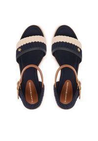 TOMMY HILFIGER - Tommy Hilfiger Espadryle Mid Espad Wedge Crochet FW0FW09516 Granatowy. Kolor: niebieski. Materiał: materiał #5