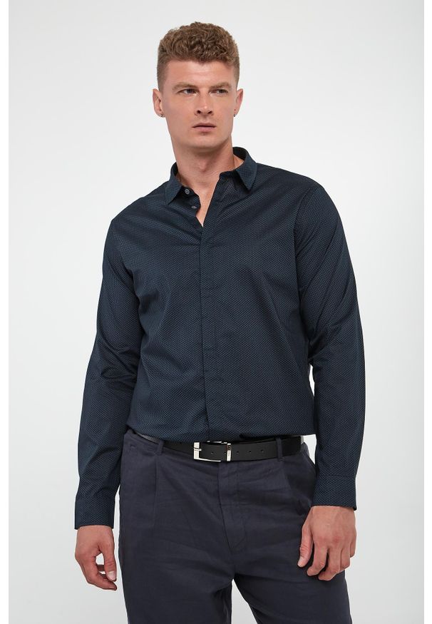 Armani Exchange - Koszula męska ze wzorem ARMANI EXCHANGE