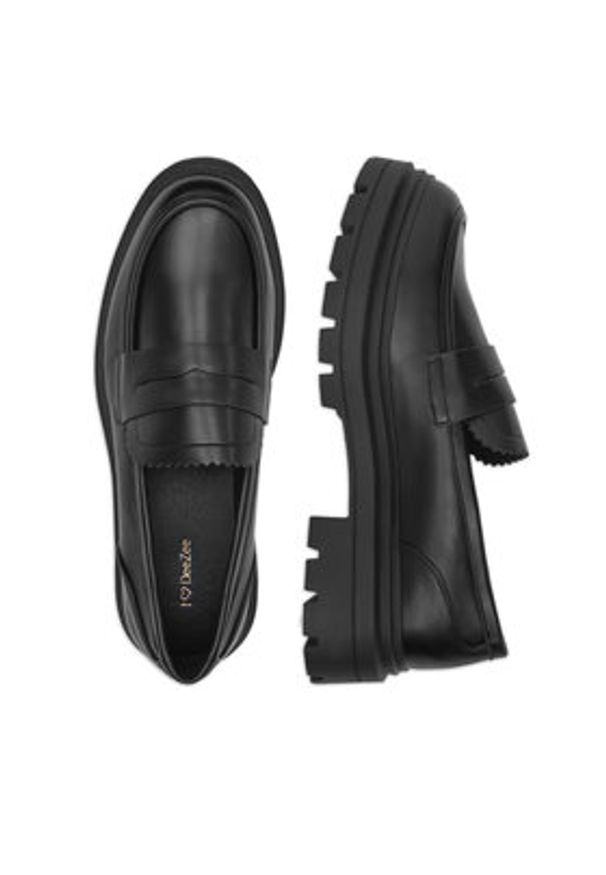 DeeZee Loafersy 58682-8 Czarny. Kolor: czarny. Materiał: skóra