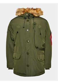 Alpha Industries Kurtka zimowa Polar 123144 Khaki Regular Fit. Kolor: brązowy. Materiał: syntetyk. Sezon: zima