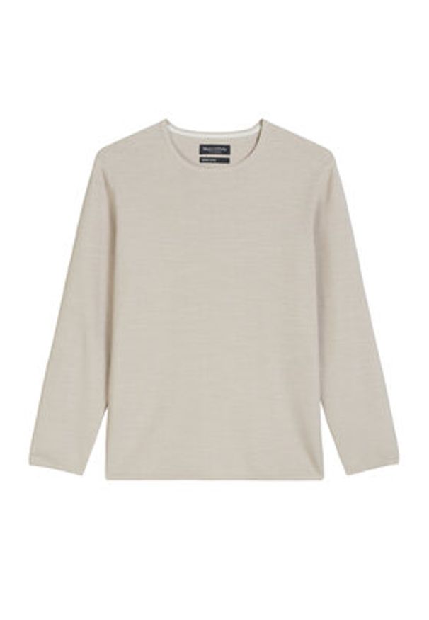 Marc O'Polo Sweter 526 5023 60080 Beżowy Regular Fit. Typ kołnierza: polo. Kolor: beżowy. Materiał: bawełna