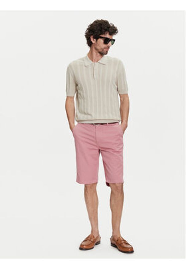 Baldessarini Szorty materiałowe B1 16939.2402 Różowy Slim Fit. Kolor: różowy. Materiał: bawełna