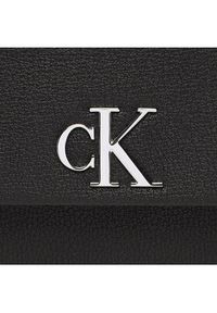 Calvin Klein Jeans Torebka Minimal Monogram Boxy Flap Cb19 K60K610330 Czarny. Kolor: czarny. Materiał: skórzane #5