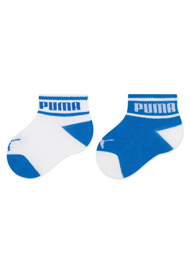 Puma Zestaw 2 par wysokich skarpet dziecięcych Baby Wording Sock 2P 935479 Niebieski. Kolor: niebieski. Materiał: materiał, bawełna