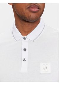 Armani Exchange Polo 8NZFPQ ZJH4Z 1100 Biały Regular Fit. Typ kołnierza: polo. Kolor: biały. Materiał: bawełna #3