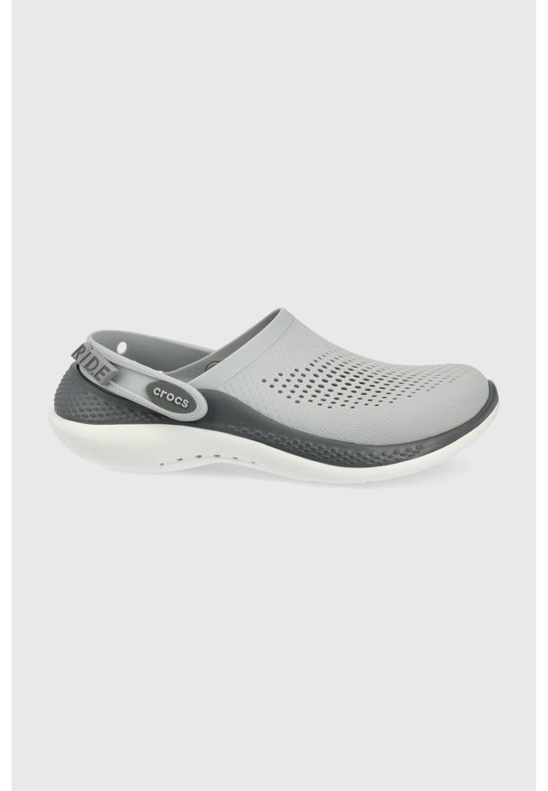 Crocs klapki kolor szary. Kolor: szary. Materiał: guma, materiał