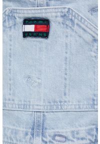 Tommy Jeans ogrodniczki jeansowe BF8012 DW0DW12425.PPYY damskie. Stan: podwyższony. Kolor: niebieski. Wzór: haft #5