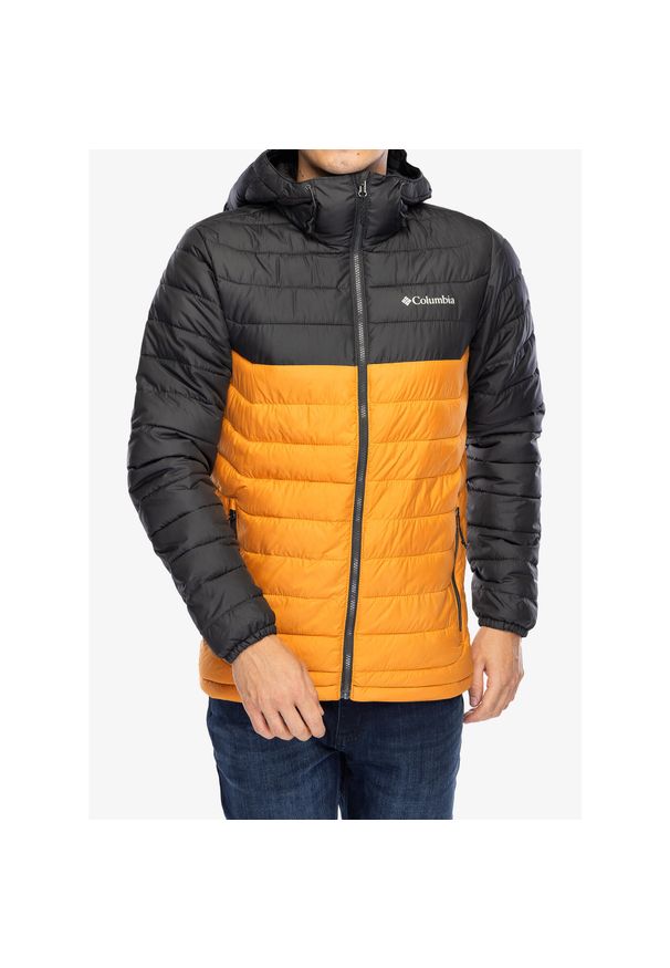 columbia - Kurtka ocieplana męska Columbia Powder Lite II Hooded Jacket. Kolor: pomarańczowy. Sport: turystyka piesza