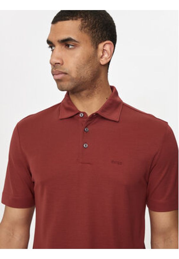 BOSS - Boss Polo Press 55 50508830 Czerwony Regular Fit. Typ kołnierza: polo. Kolor: czerwony. Materiał: wiskoza