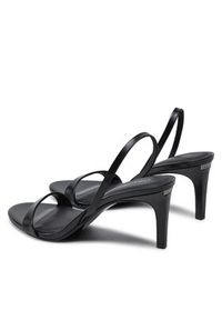 Calvin Klein Sandały Heel D'Orsay Sandal 70 - Brush L HW0HW02265 Czarny. Kolor: czarny. Materiał: skóra