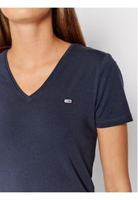 Tommy Jeans T-Shirt Tjw Skinny Stretch DW0DW09197 Granatowy Slim Fit. Kolor: niebieski. Materiał: bawełna #3