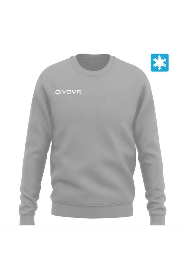 Givova Szara XL Bluza - Styl i Wygoda. Kolor: szary. Materiał: poliester, bawełna. Sport: fitness