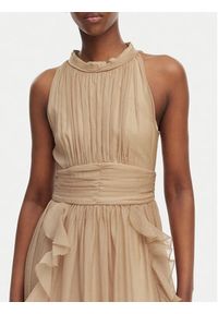 Morgan Sukienka koktajlowa 261-RFLAM Beżowy Regular Fit. Kolor: beżowy. Materiał: syntetyk. Styl: wizytowy #3