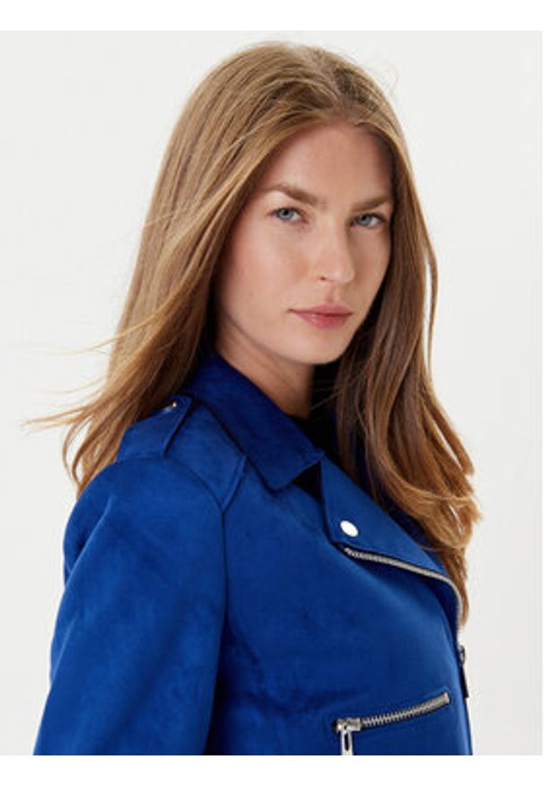 Morgan Kurtka z imitacji skóry 241-GOUSMI Niebieski Regular Fit. Kolor: niebieski. Materiał: skóra