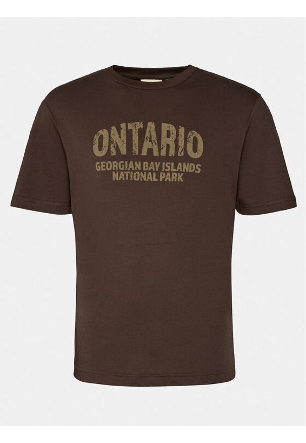 outhorn - Outhorn T-Shirt OTHAW23TTSHM0938 Brązowy Regular Fit. Kolor: brązowy. Materiał: bawełna