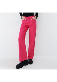 Mohito - Jeansy wide leg - Różowy. Kolor: różowy #1
