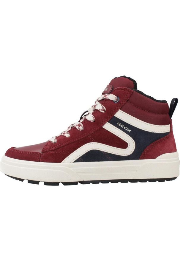 Geox - Buty GEOX J WEEMBLE Czerwony. Kolor: niebieski, czerwony, wielokolorowy. Sport: turystyka piesza