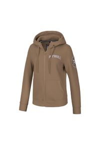PITBULL - Bluza damska Pitbull rozpinana z kapturem Tyrian. Typ kołnierza: kaptur. Kolor: brązowy. Sport: fitness