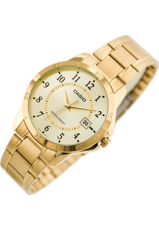 Zegarek Casio ZŁOTY ZEGAREK MĘSKI CASIO MTP-V004G-9B (zd047a) + BOX. Kolor: złoty