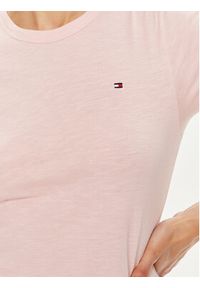 TOMMY HILFIGER - Tommy Hilfiger T-Shirt 1985 WW0WW37857 Różowy Slim Fit. Kolor: różowy. Materiał: bawełna