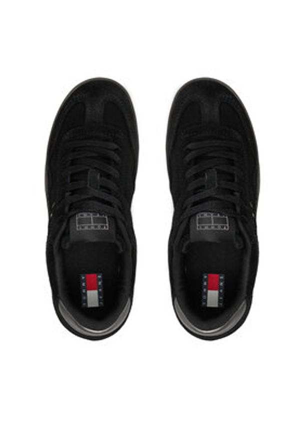 Tommy Jeans Sneakersy The Greenwich Flatform Elevated EN0EN02676 Czarny. Kolor: czarny. Materiał: skóra, zamsz