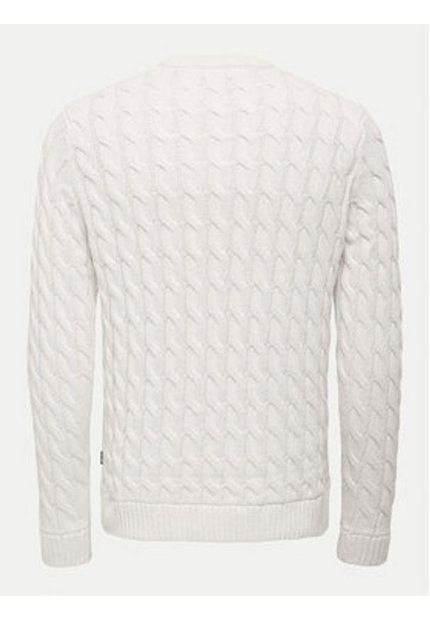 Only & Sons Sweter 22026504 Écru Regular Fit. Materiał: bawełna, syntetyk