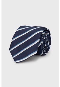 Hugo krawat jedwabny kolor granatowy. Kolor: niebieski. Materiał: jedwab