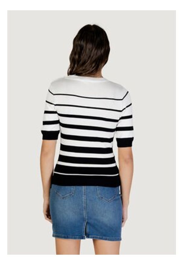 Morgan Sweter 261-MLOL Biały Regular Fit. Kolor: biały. Materiał: wiskoza