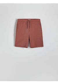 Reserved - Dresowe szorty regular fit - kasztanowy. Kolor: brązowy. Materiał: dresówka #1