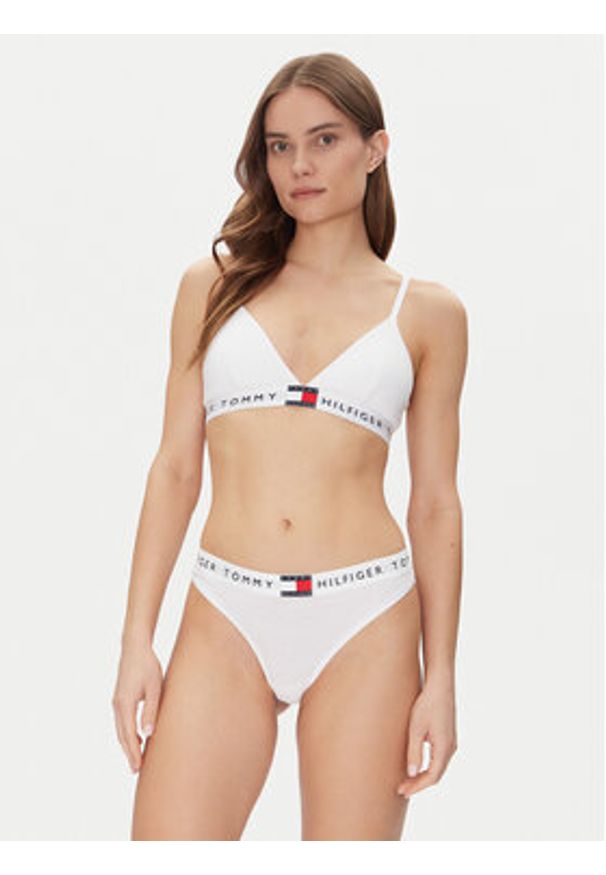 TOMMY HILFIGER - Tommy Hilfiger Biustonosz braletka UW0UW06040 Biały. Kolor: biały. Materiał: bawełna