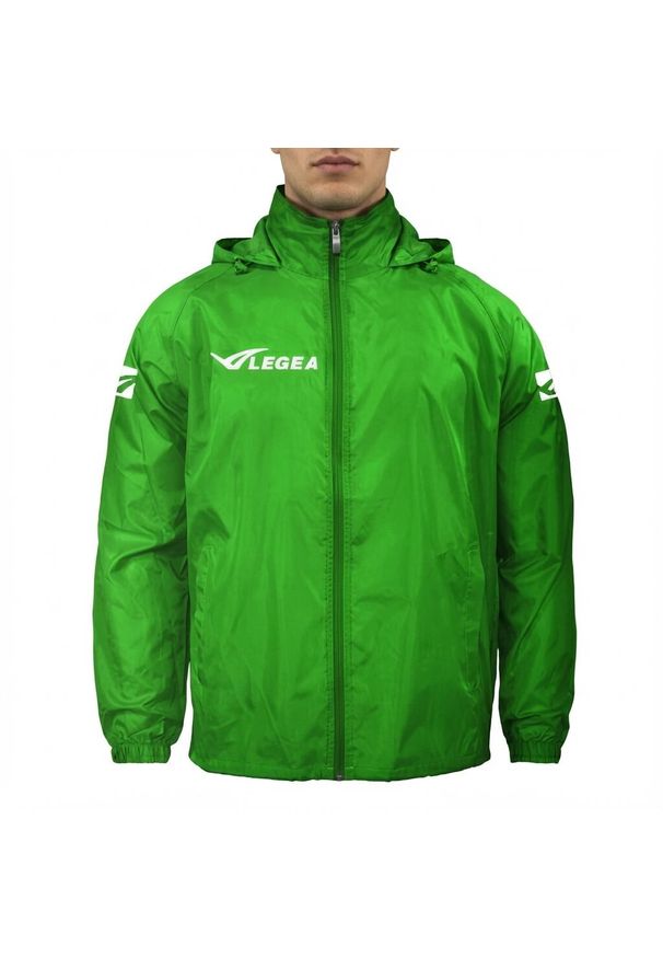 LEGEA - Kurtka przeciwdeszczowa ITALIA SPECIAL dla dorosłych zielona. Kolor: zielony. Styl: sportowy