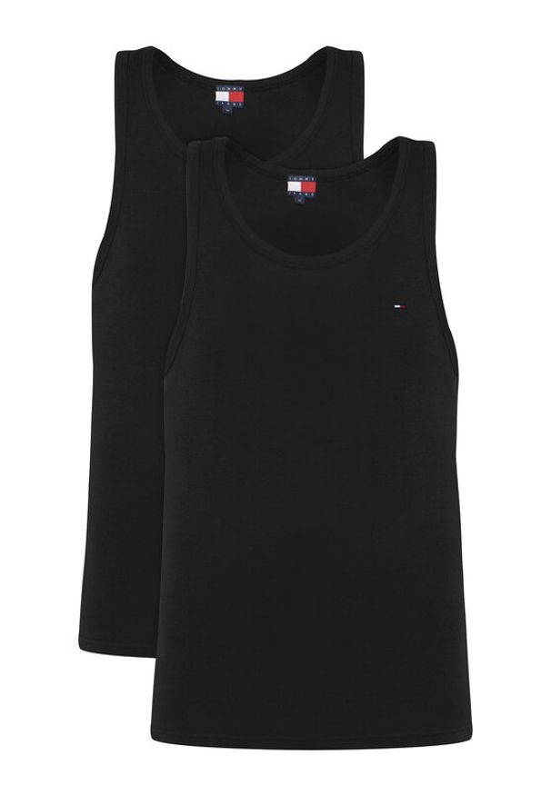 Tommy Jeans Komplet tank topów DM0DM20769 Czarny Slim Fit. Kolor: czarny. Materiał: bawełna