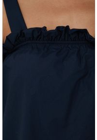 XT Studio sukienka bawełniana kolor granatowy mini rozkloszowana. Kolor: niebieski. Materiał: bawełna. Długość rękawa: na ramiączkach. Typ sukienki: rozkloszowane. Długość: mini #5