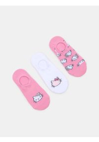 Sinsay - Skarpetki stopki 3 pack Hello Kitty - wielobarwny. Wzór: motyw z bajki