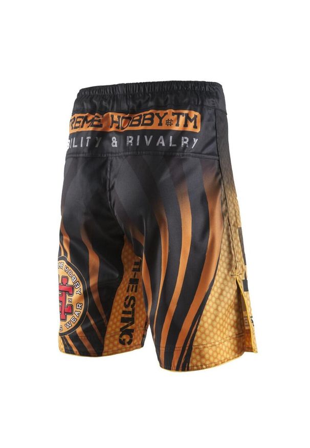 Spodenki do Grapplingu MMA BJJ K1 męskie EXTREME HOBBY ANGRY WASP. Kolor: czarny. Materiał: poliester