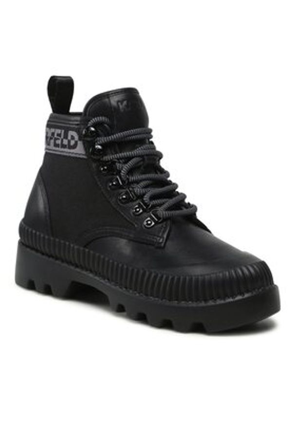 Karl Lagerfeld - KARL LAGERFELD Trapery KL42533 Czarny. Kolor: czarny. Materiał: skóra