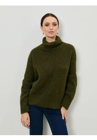 Sinsay - Golf - khaki. Typ kołnierza: golf. Kolor: brązowy