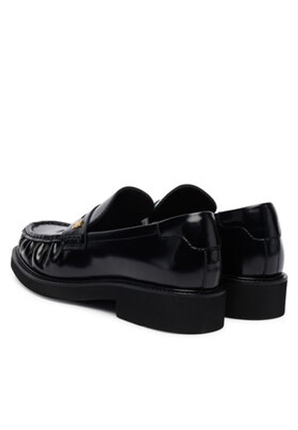 TOMMY HILFIGER - Tommy Hilfiger Mokasyny Square Toe Abrasivato FW0FW08825 Czarny. Kolor: czarny. Materiał: skóra