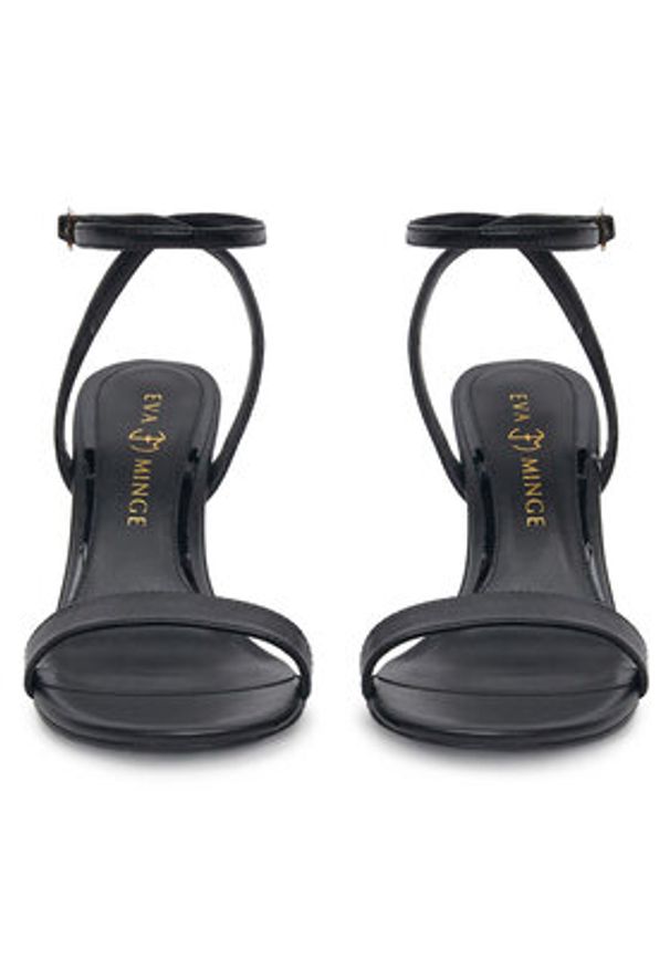 Eva Minge Sandały AGERATUM-LT133-6 Czarny. Kolor: czarny. Materiał: skóra